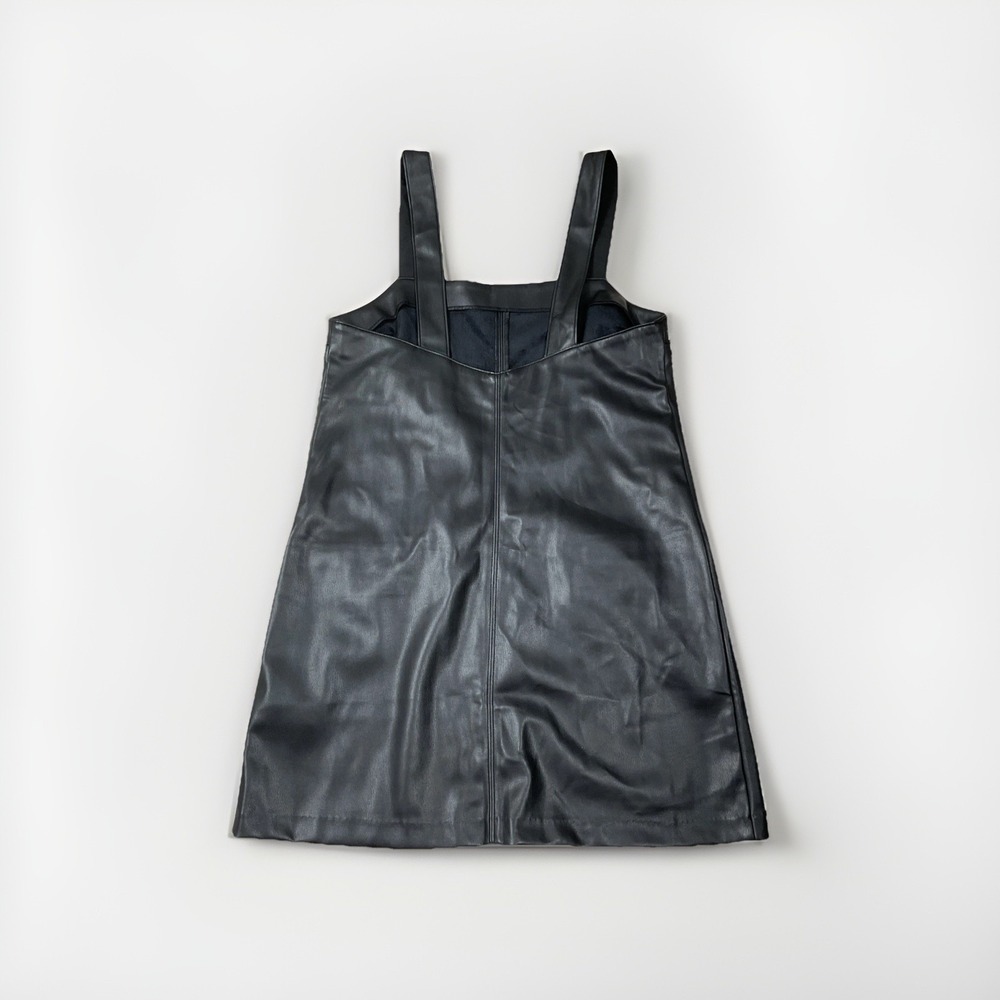 Abercrombie & Fitch Black‎ Faux Leather Sleeveless Mini Dress Size Medium - Picture 5 of 8